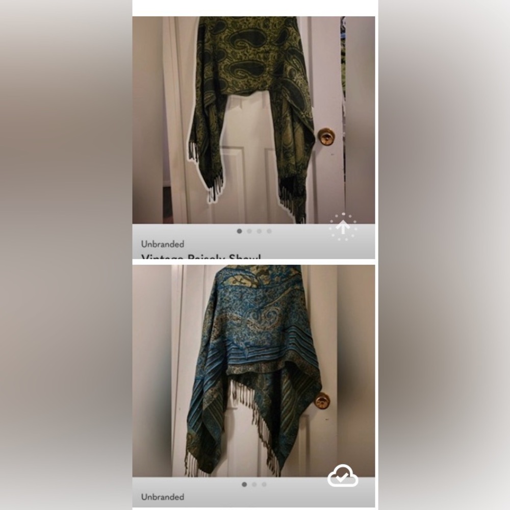Vintage Large Shawls Lot of 2 Bargain Deal